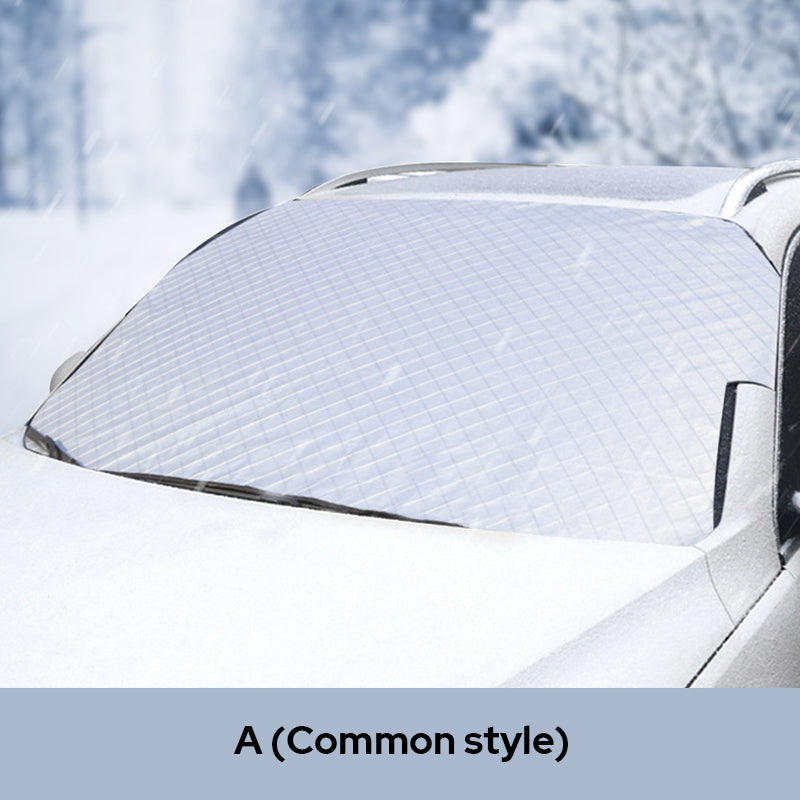 Magnetic Car Windshield Protector Windshield Sunshade and Ice Protection with Mirror Covers Winter Blanket All-Season Car | Sansoti