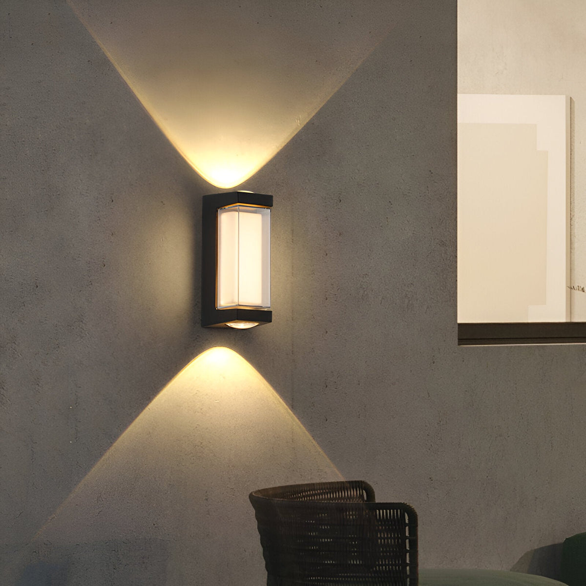 Lámpara exterior LED up down IP65 impermeable negra blanca para fachada 10W | Sansoti