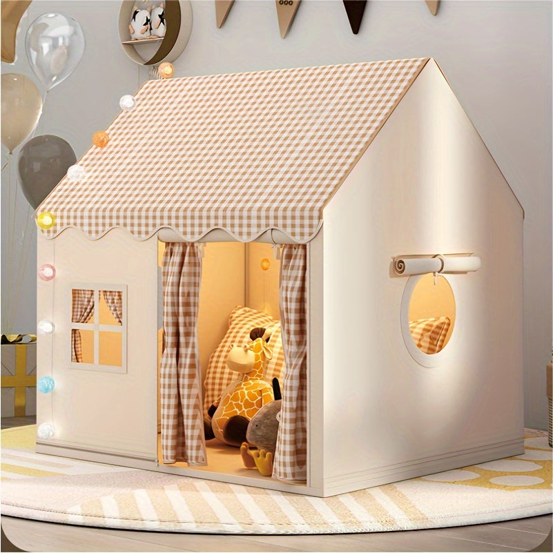 Children's Play Tent Indoor Playhouse 130x120x100cm With Curtains And Windows | Sansoti