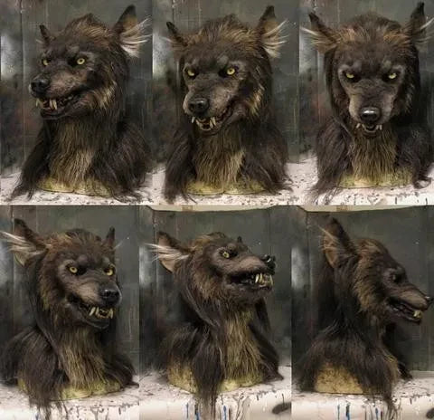 Weerwolfmasker Siliconen Kunstbont Horrorfeesten Halloween Carnaval Cosplay Kostuum Verkleedpartij Griezel | Sansoti