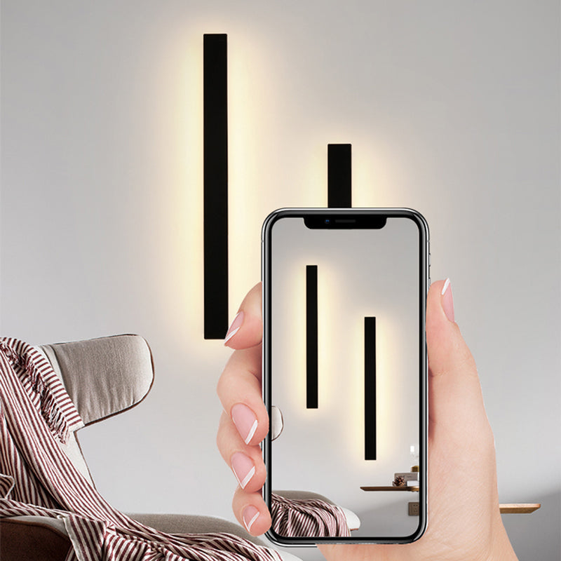 Aplique exterior LED negro de aluminio IP65 30-200cm moderno | Sansoti