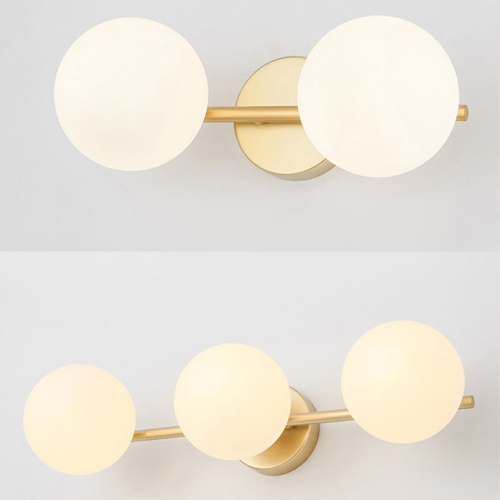 Wandlampe Badzimmer Glas Kuppel Metall Modernes Design Spiegelbeleuchtung Mehrere Farben Sanitär-Wandleuchte | Sansoti