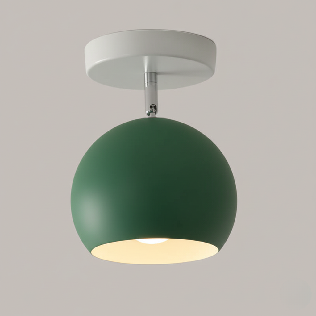 Eiserne Deckenlampe mit Holzakzenten – Buntes Design für Flur und Wohnzimmer | Sansoti