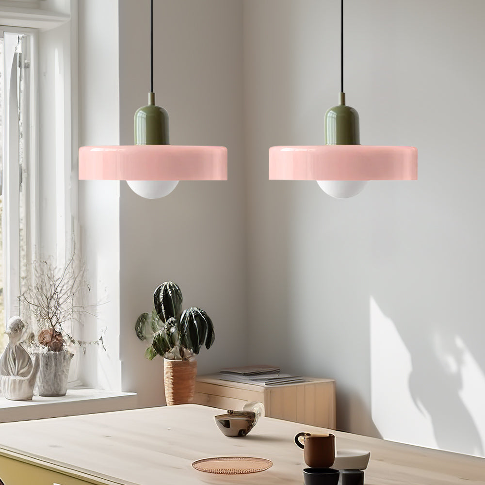 Luccon double pendant lamp glass G9 35 cm modern dining room living room design lighting | Sansoti