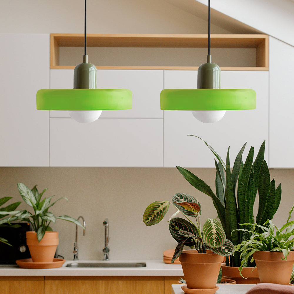 Luccon double pendant lamp glass G9 35 cm modern dining room living room design lighting | Sansoti