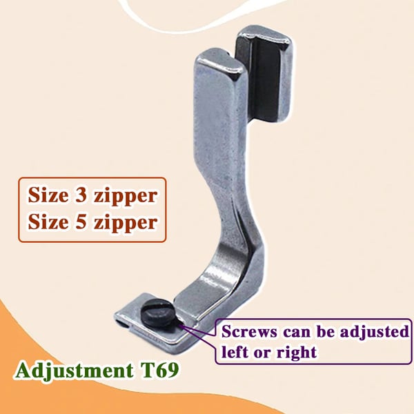 Adjustable Zipper Foot for Sewing Machines – Precision and Ease for Invisible Zippers | Sansoti