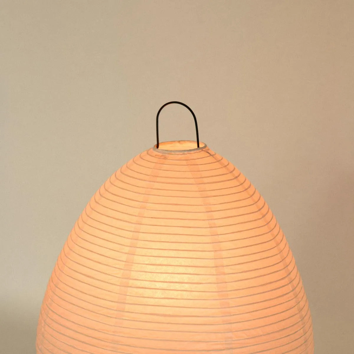 Table Lamp Rice Paper Japanese Minimalist 28cm Metal Frame Ambient Lighting White | Sansoti