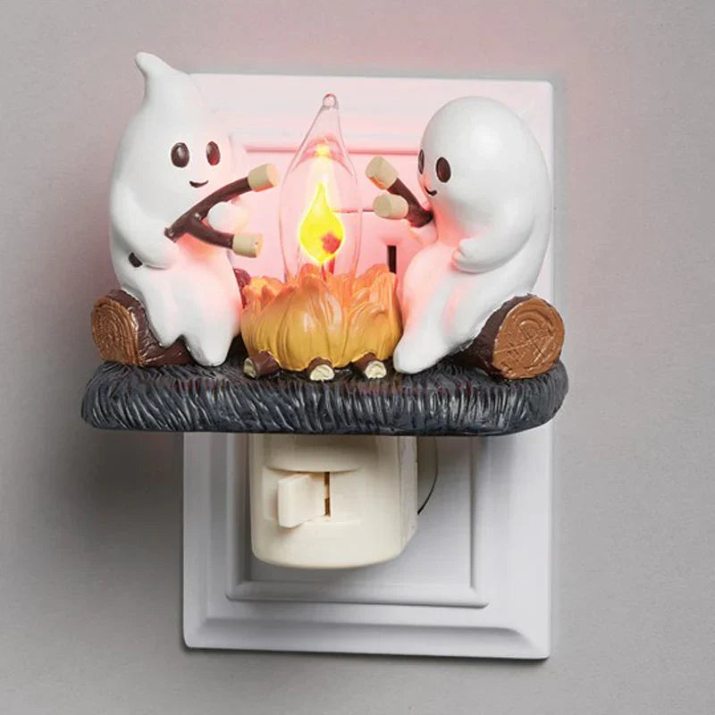 Ghost Flame Night Light with Campfire Effect – Unique LED Mood Light with Flickering Glow for Children and Adults | Sansoti
