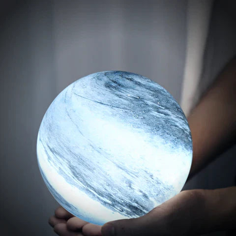 Moon Lamp Glass 12 15 cm LED 16 Colors USB Table Lamp Bedroom Living Room Ambient Lighting Night Lamp | Sansoti