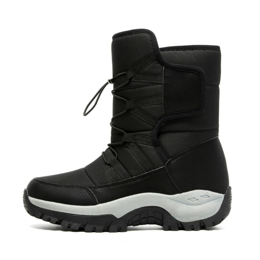 Waterdichte Winterlaarzen Dames met Warme Voering Klittenband Antislip Zool Knöchelhoog Snowboots Outdoorschoenen | Sansoti