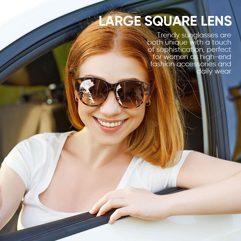 Lunettes de soleil à clip avec verres polarisés UV400 – Se portent par-dessus des lunettes classiques – Monture tendance œil-de-chat | Sansoti