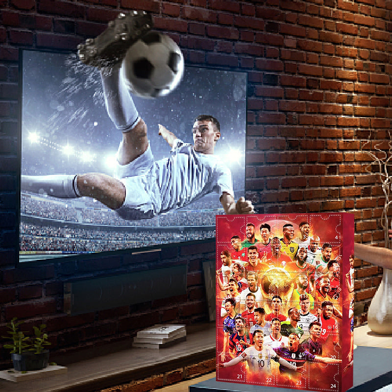 Voetbal Adventskalender 2026 met 24 Speelfiguren voor Jonge Fans Kerst Countdown Cadeauset December Festiviteit | Sansoti