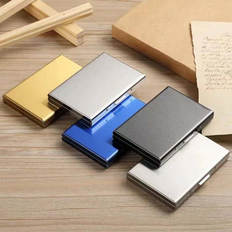 Kartenhalter mit RFID-Schutz Metall-Cardclip Silber Schwarz Gold | Sansoti