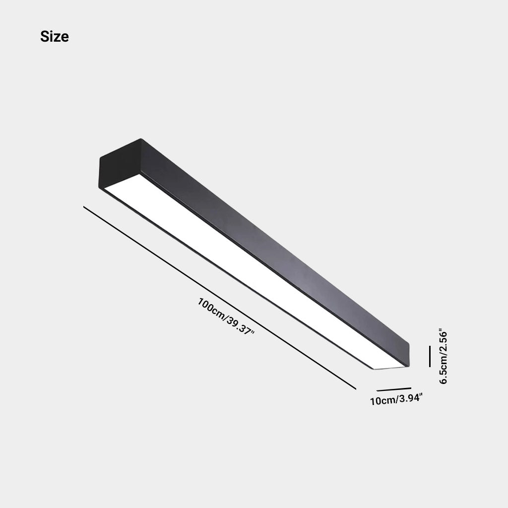 Linear LED Ceiling Light Aluminum Dimmable with Remote Control 3 Light Colors Modern Design Office Dining Room | Sansoti