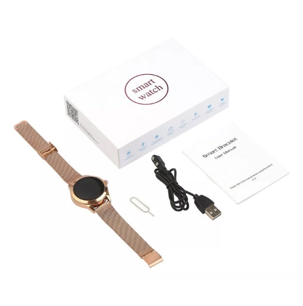 Women's Smartwatch with Heart Rate Monitor & Blood Pressure Monitoring – Stylish Watch with Interchangeable Straps | Sansoti