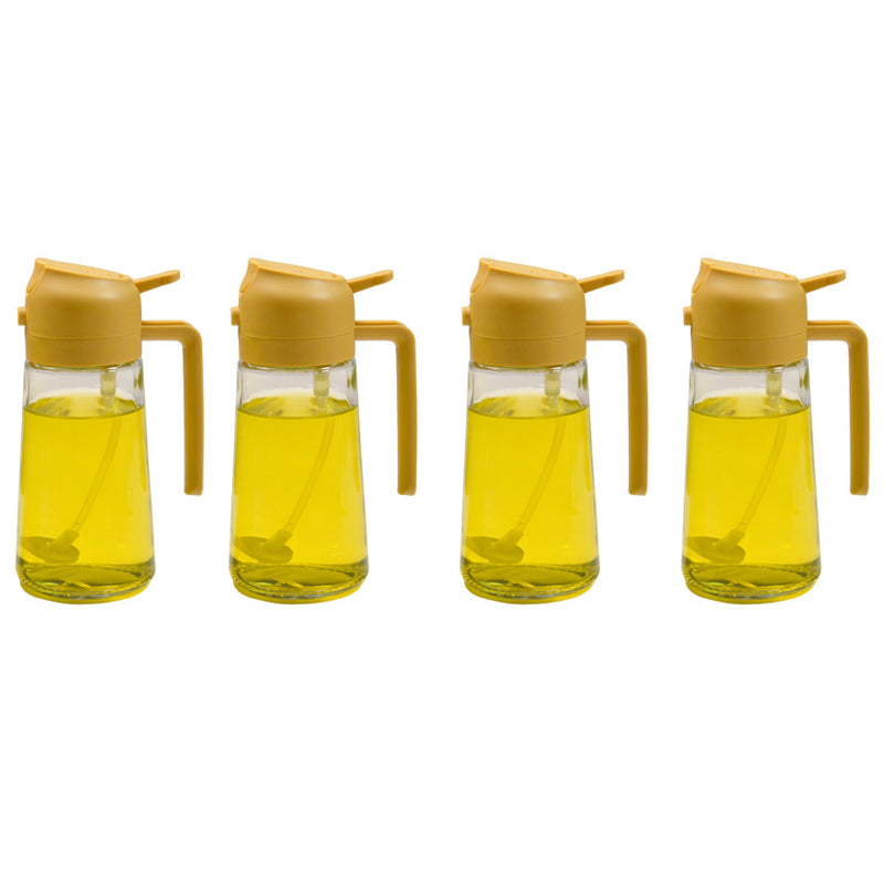 Glas-Ölzerstäuber und -spender 2-in-1, Pump- und Sprühflasche für Essig und Sojasauce, zum Dosieren in der Küche, 470 ml Öl | Sansoti