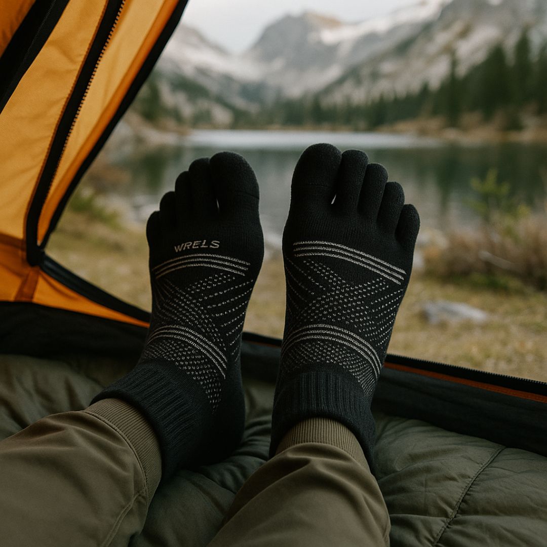 Five-Toe Socks for Men Merino Wool Thermal Warm – Winter Sports Hiking Socks with Separated Toes for Outdoor Activities | Sansoti