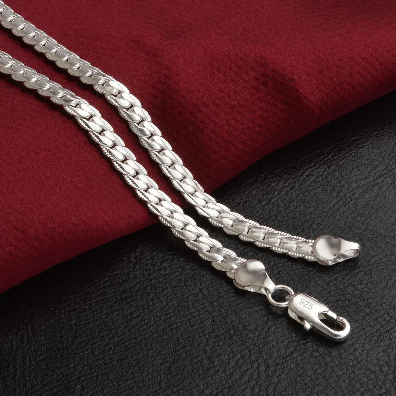 Elegante Sterling Silber Gliederkette 925 – Minimalistischer Schmuck für Alltag und festliche Anlässe | Sansoti
