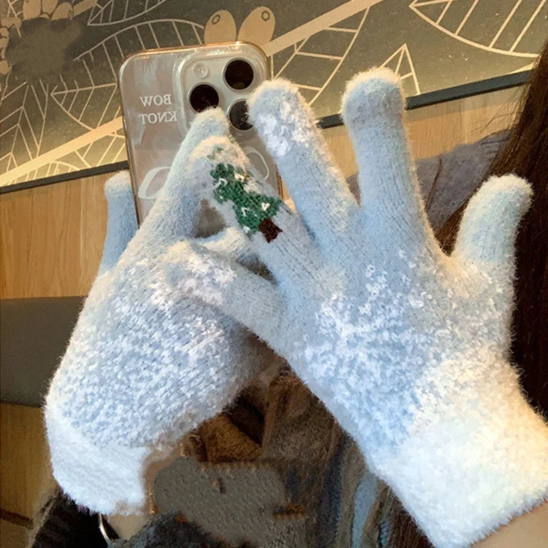 Konvertierbare gestrickte fingerlose Handschuhe, fleecegefütterte Winterhandschuhe, warme festliche Damen- und Herrenhandschuhe | Sansoti