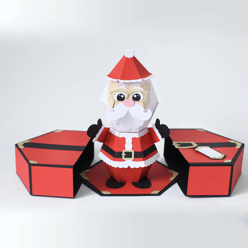 3D-Pop-up-Überraschungsbox mit Weihnachtsmannfigur für einen lustigen Weihnachtsgruß Interaktives Geschenk Weihnachtskarte Überraschung | Sansoti