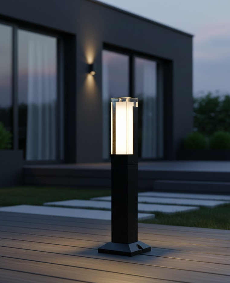 Stehende Gartenleuchte LED Aluminium Wasserdicht Moderne Außenbeleuchtung für Weg Terrasse Auffahrt Garten 30-100cm | Sansoti