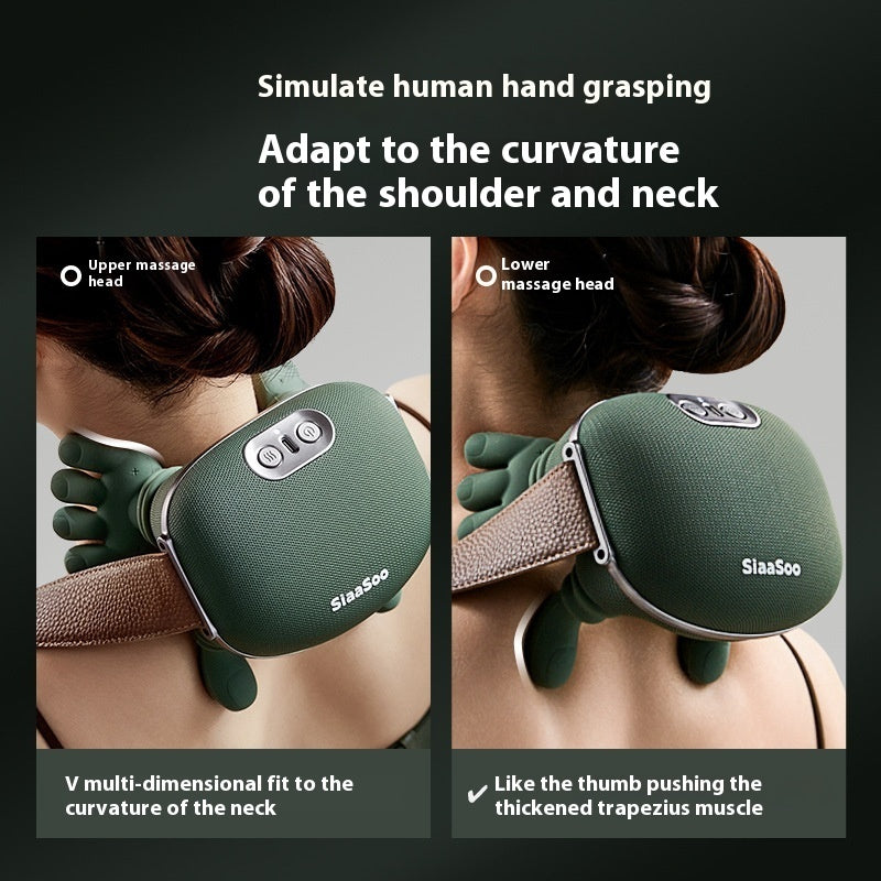 Neck Massager with Heat Function and 4D Kneading System | Wireless Rechargeable | Sansoti