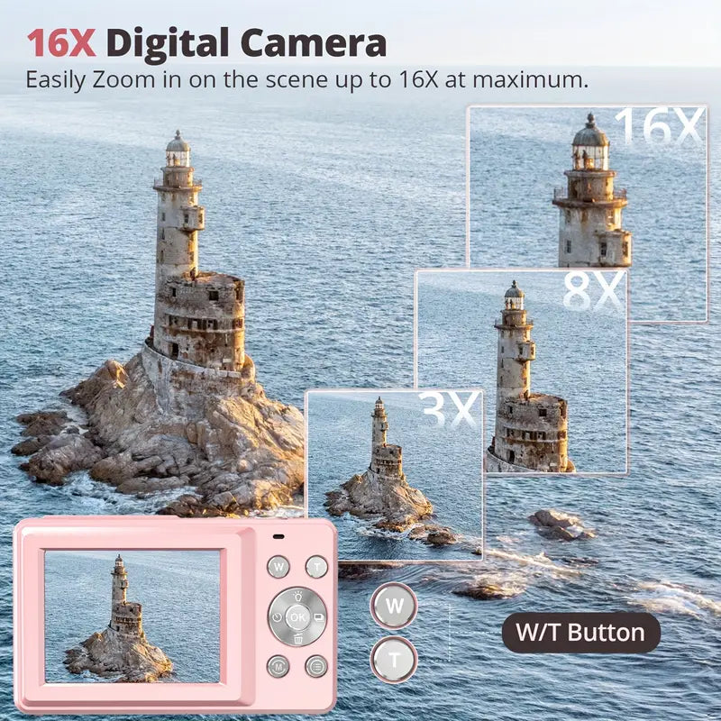 Digitale Camera Retro Vintage 1080p Compact Draagbaar Nostalgisch Ontwerp | Sansoti