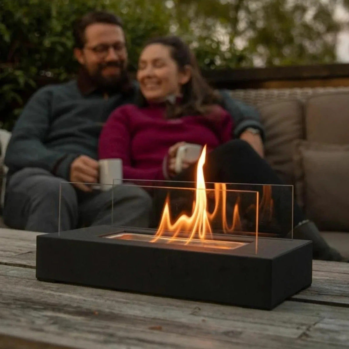 Luxury Bio-Ethanol Table Fireplace for Indoor & Outdoor – Smoke-Free Ambiance Fireplace | Sansoti