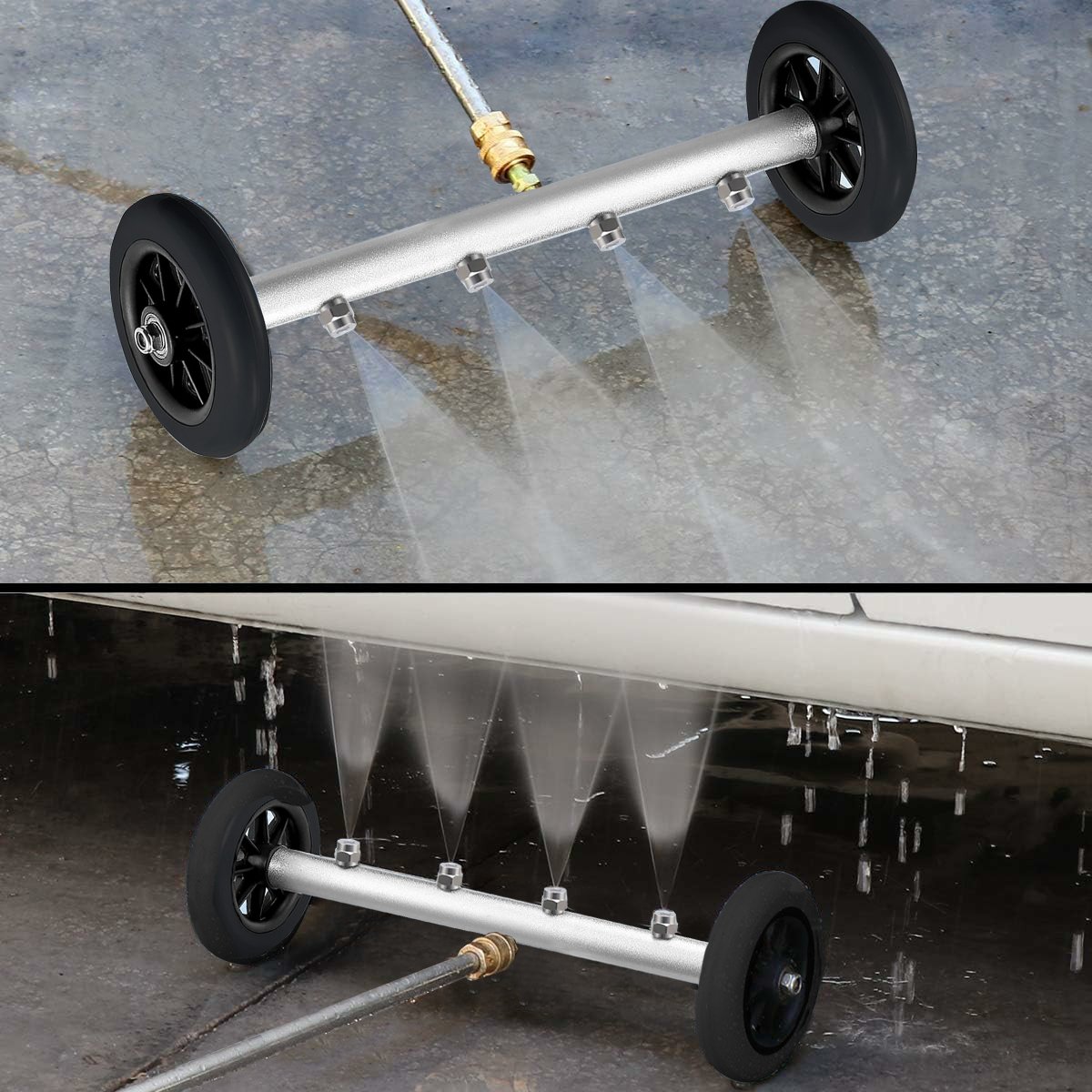 Pressure Washer Undercarriage Cleaner with Extension Wand for Car Chassis and Surfaces Thorough Cleaning | Sansoti