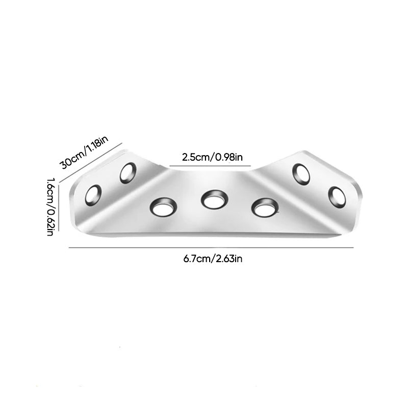 Triangular Furniture Reinforcer Set Stability Aid for Cabinets Tables Chairs Shelves 10 Pieces Stainless Steel Corner Brackets | Sansoti