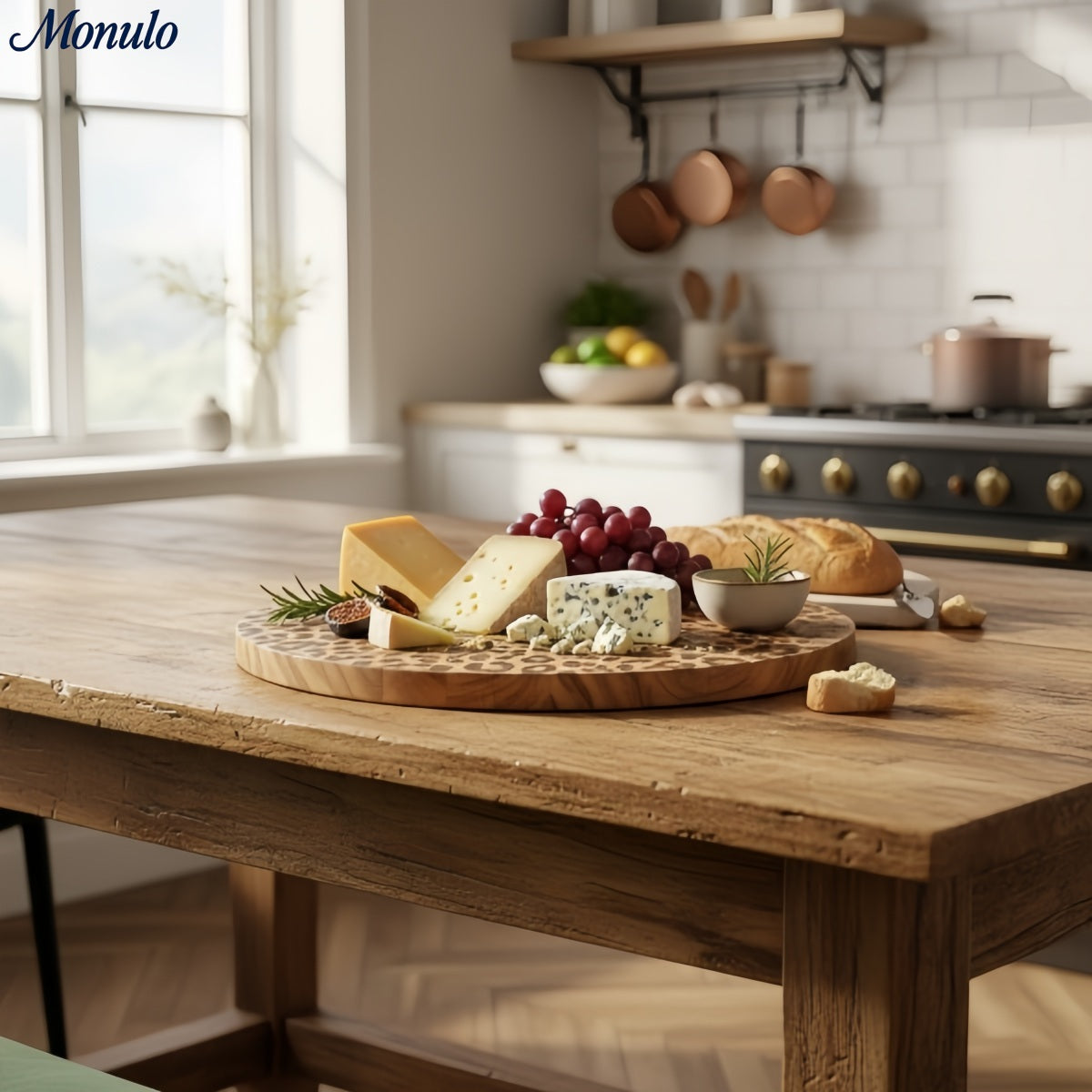 Holz Servierbrett Sapele Holz Rund und Eckig Skandinavisches Design für Küche und Tisch | Sansoti