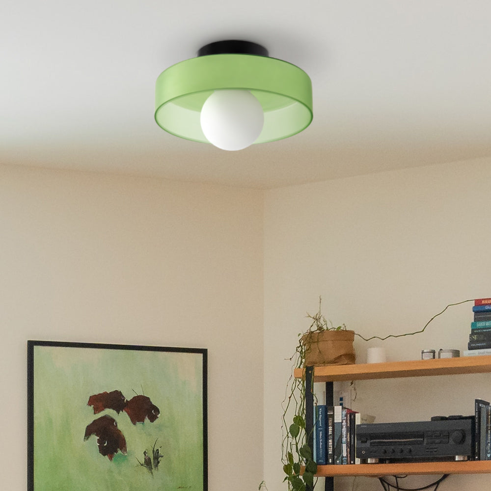 Mulon Plafondlamp en Wandlamp Glas G9 Amber Woonkamer Slaapkamer Design Verlichting Modern Rond | Sansoti