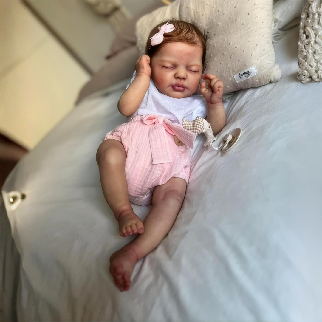 Realistic Baby Doll Silicone Soft Cuddle Doll Newborn Look Lifelike Detail Toy for Children | Sansoti