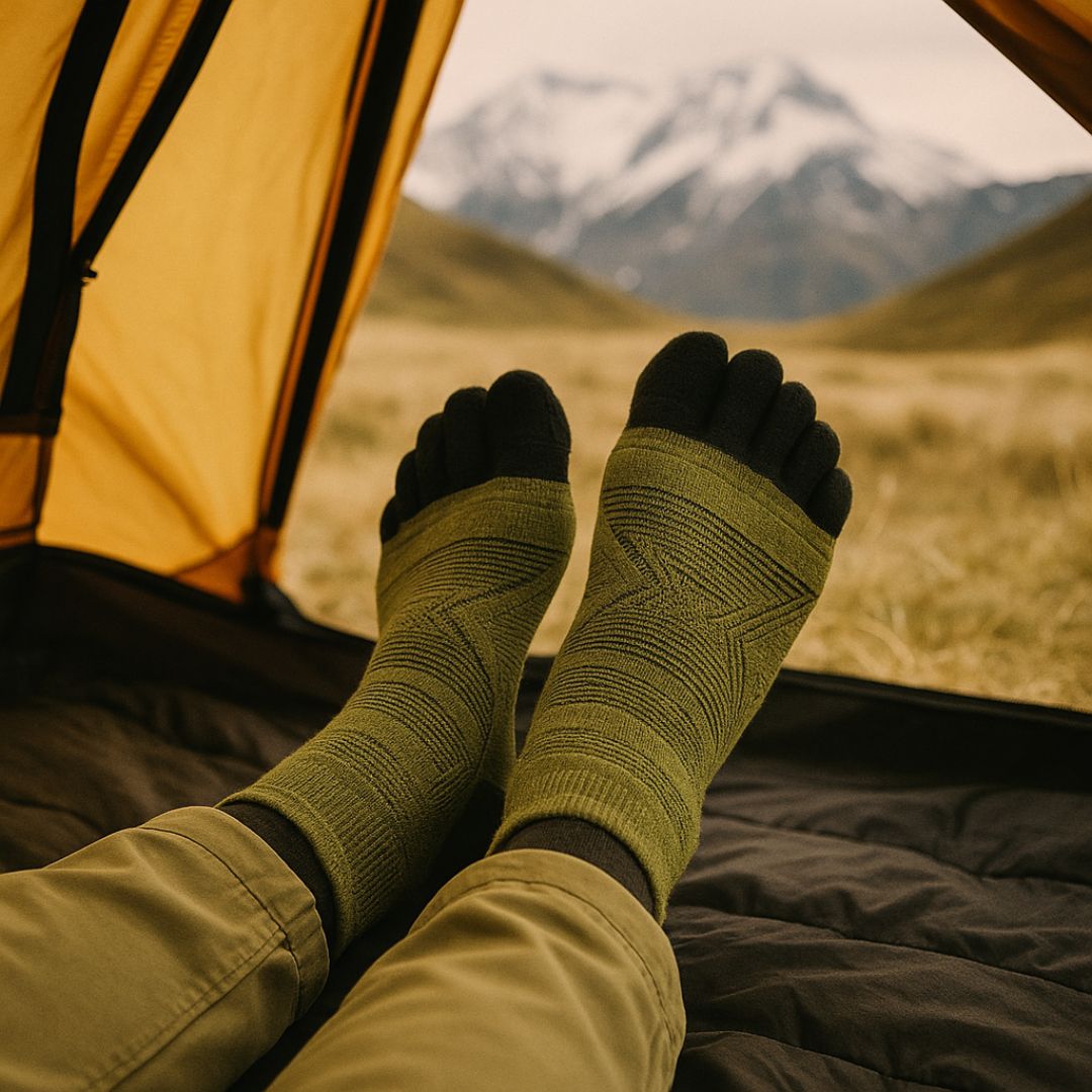 Men's Merino Wool Five-Toe Thermal Socks Winter Hiking Snowboarding Skiing Outdoor Cold-Resistant Warm | Sansoti