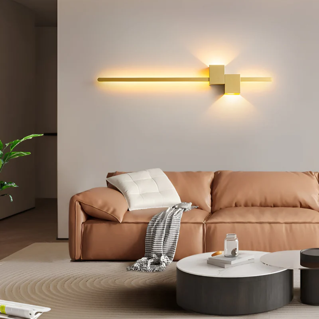 Applique Murale LED Moderne Aluminium 62cm Blanc Chaud Noir Blanc Or | Sansoti