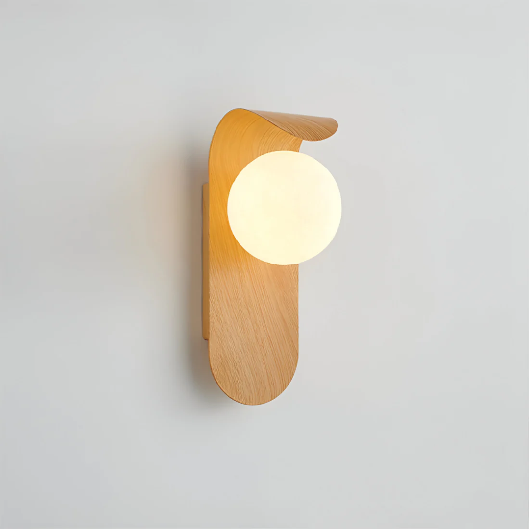 Wandlampe aus Holz, G9-LED, Metall, 13x25 cm, warmweißes Licht, minimalistisches modernes Interieur, Wohnzimmer, Schlafzimmer | Sansoti