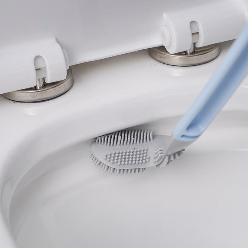 Wall-Mounted Toilet Brush with Long Handle and Triangular Brush Head for Thorough Cleaning of Every Corner | Sansoti
