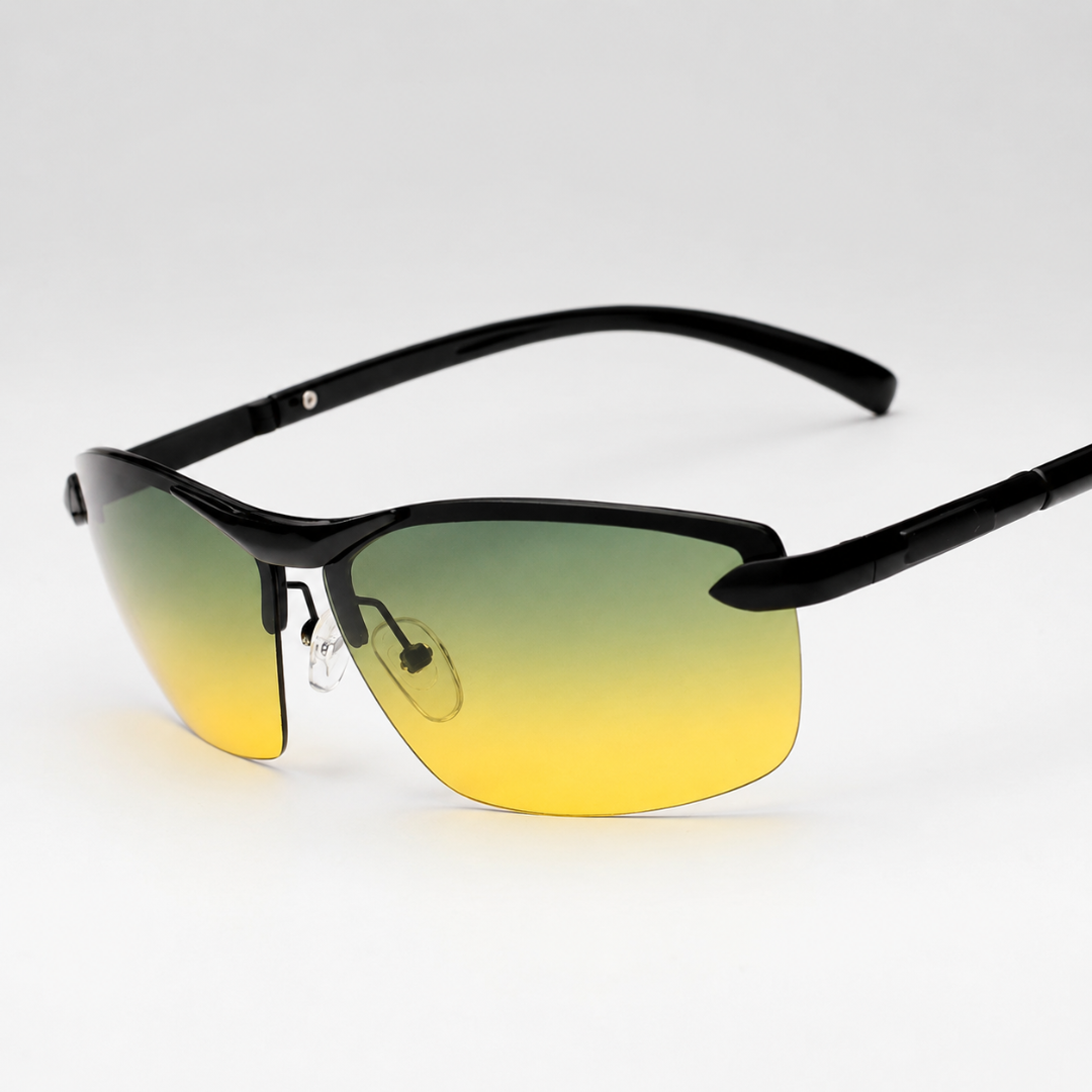 Lunettes de soleil polarisées légères à monture semi-cerclée, photochromiques, protection UV400, pour le sport, le vélo et la conduite | Sansoti
