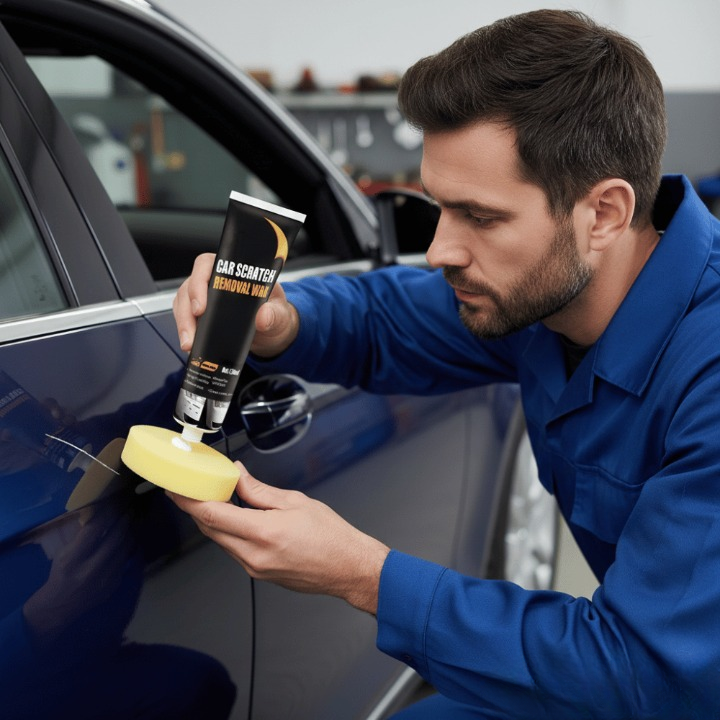 Lacquer Scratch Repair Paste 120ml for Scratch Removal Car Polish Including Applicator Pad Protective Clear Coat Bumper | Sansoti