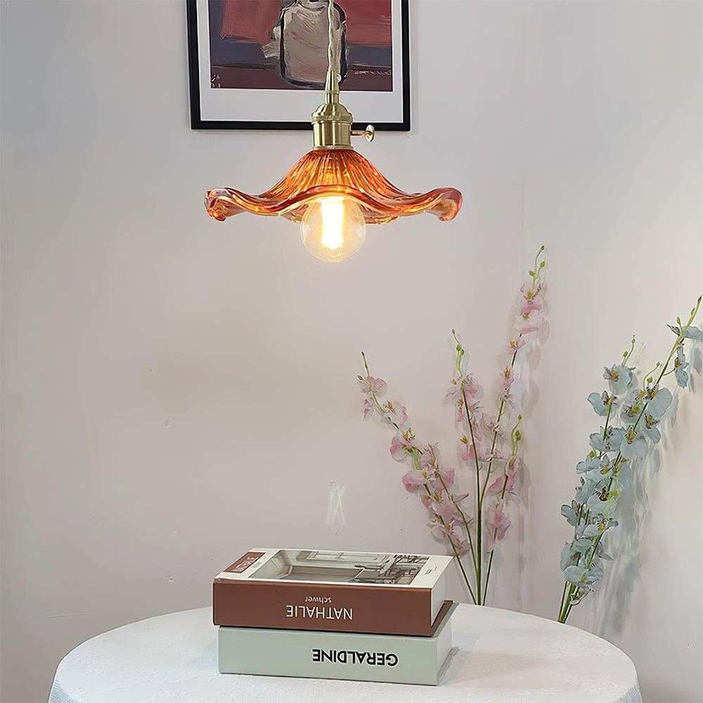 Hanglamp Glas Bloem LED Design Pendellamp Wit Woonkamer Slaapkamer Eetkamer Sfeerverlichting | Sansoti
