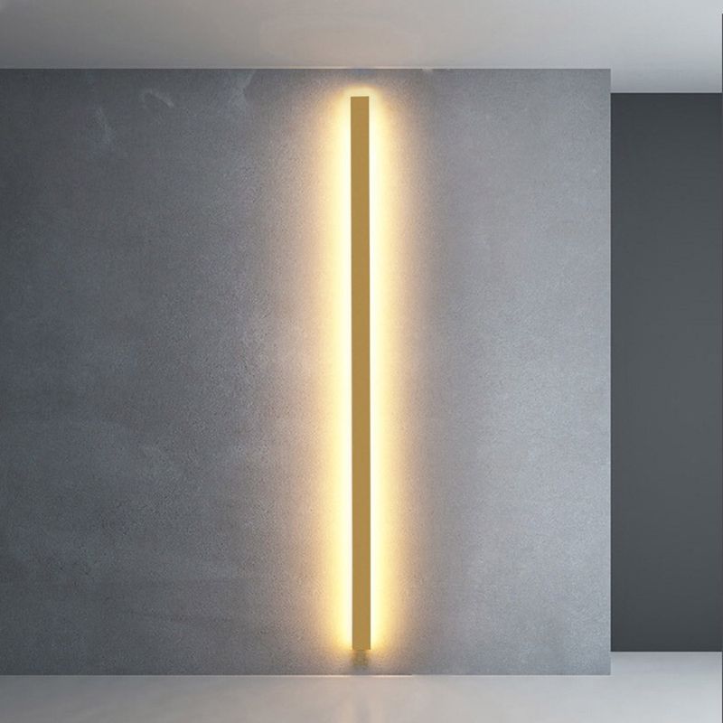 Minimalistische Wandlamp Metaal Acryl LED Slaapkamer Woonkamer 60-120cm Warm Koud Neutraal Wit Lineair Design | Sansoti