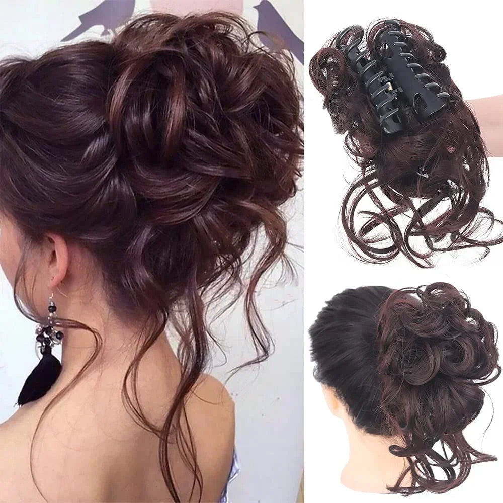 Clip-in-Haar-Dutt mit Locken – Fülligerer Dutt in Sekunden ohne Styling | Sansoti