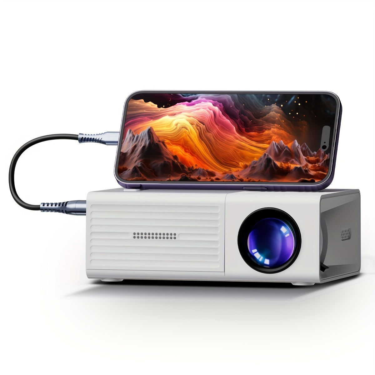 Mini Projector 3000 Lumens Portable With HDMI USB For Home Cinema | Sansoti