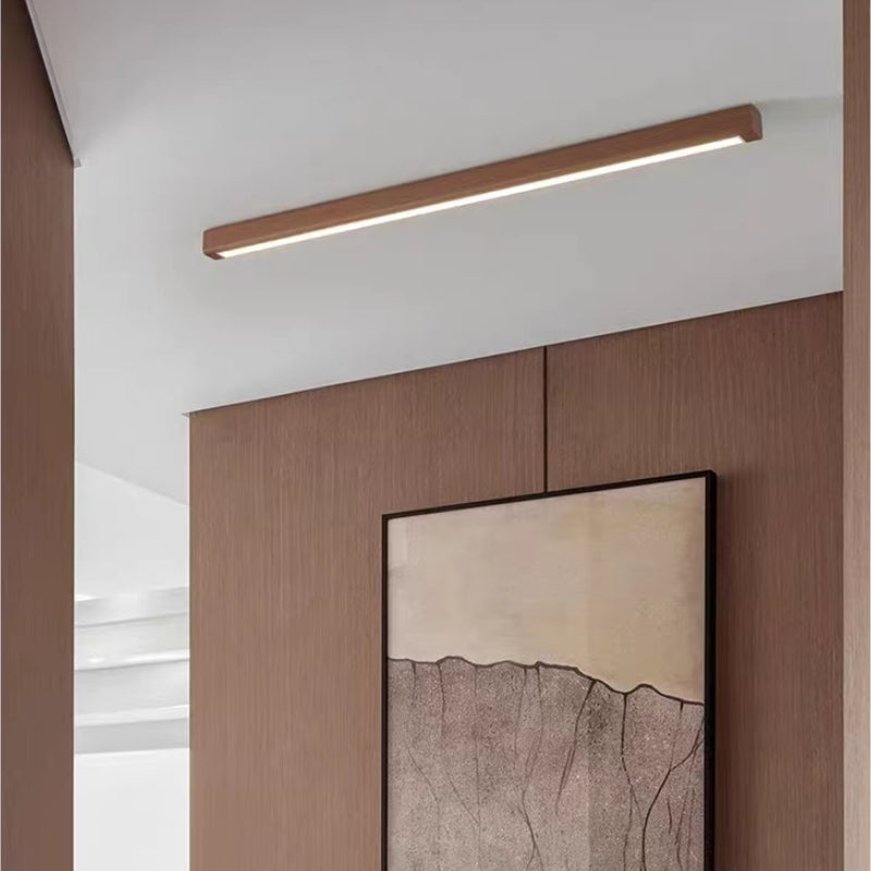 Lineare Deckenleuchte Holz Acryl 60 cm 100 cm LED Drei Lichtmodi Modernes skandinavisches Design Schlafzimmer | Sansoti