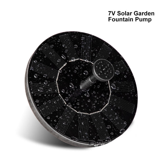 Solar-Powered Floating Fountain Pump for Pond and Garden Water Features with Interchangeable Spray Nozzles | Sansoti