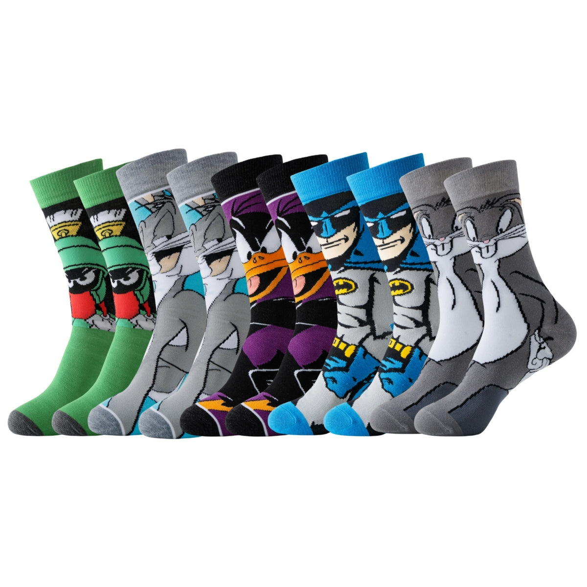 Socks Set of 20 Pairs Cotton Blend Breathable Elastic Unisex Everyday Comfort Colorful Design Feet | Sansoti