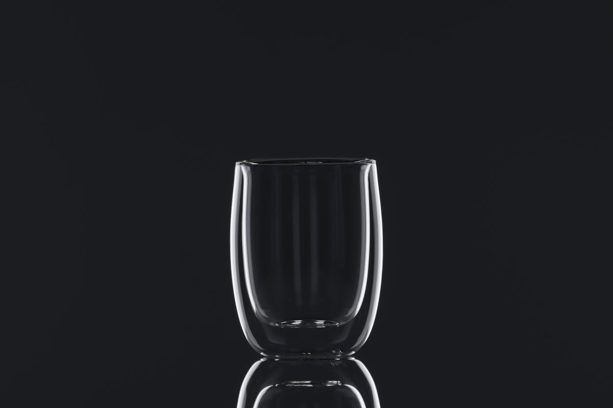 Kaffeetassen Glas Transparent 2 Stück Modern Hitzebeständig Ø7 Ø8 | Sansoti
