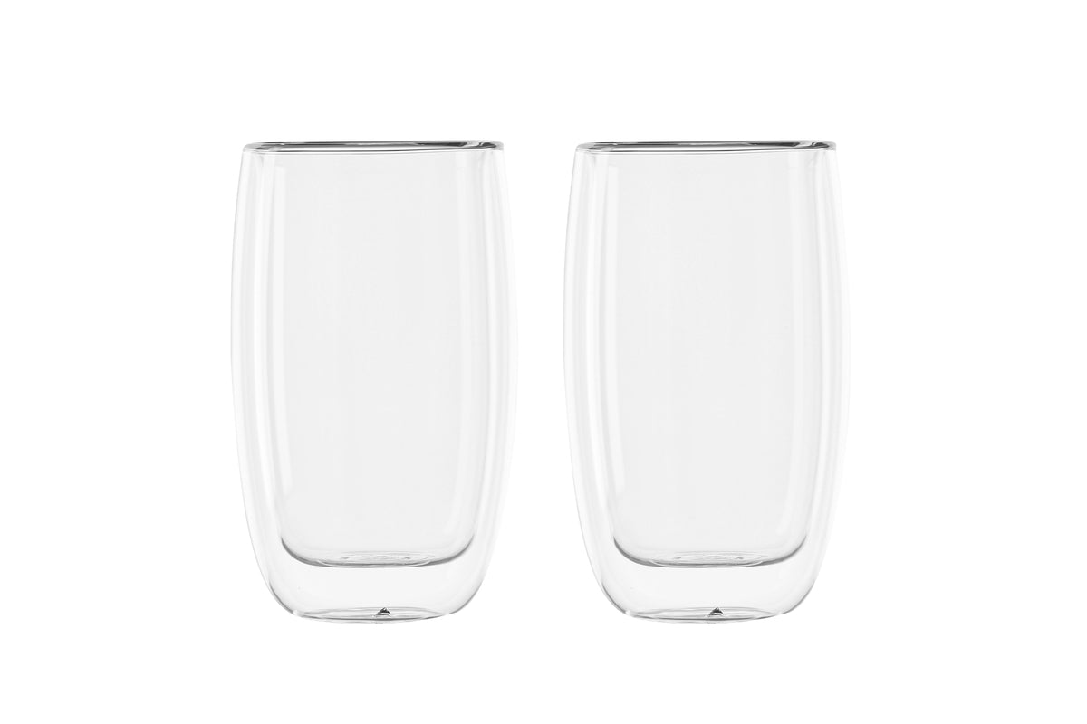 Kaffeetassen Glas Transparent 2 Stück Modern Hitzebeständig Ø7 Ø8 | Sansoti
