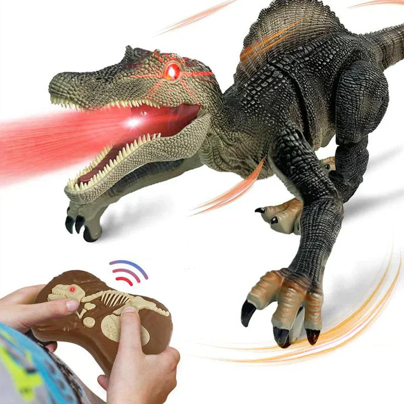 Remote-Controlled Prehistoric Mist Dinosaur Toy – Moving Robot Dino for Kids – Rechargeable with Remote Control – Dinosaur Toy with Sound and Light Effects | Sansoti