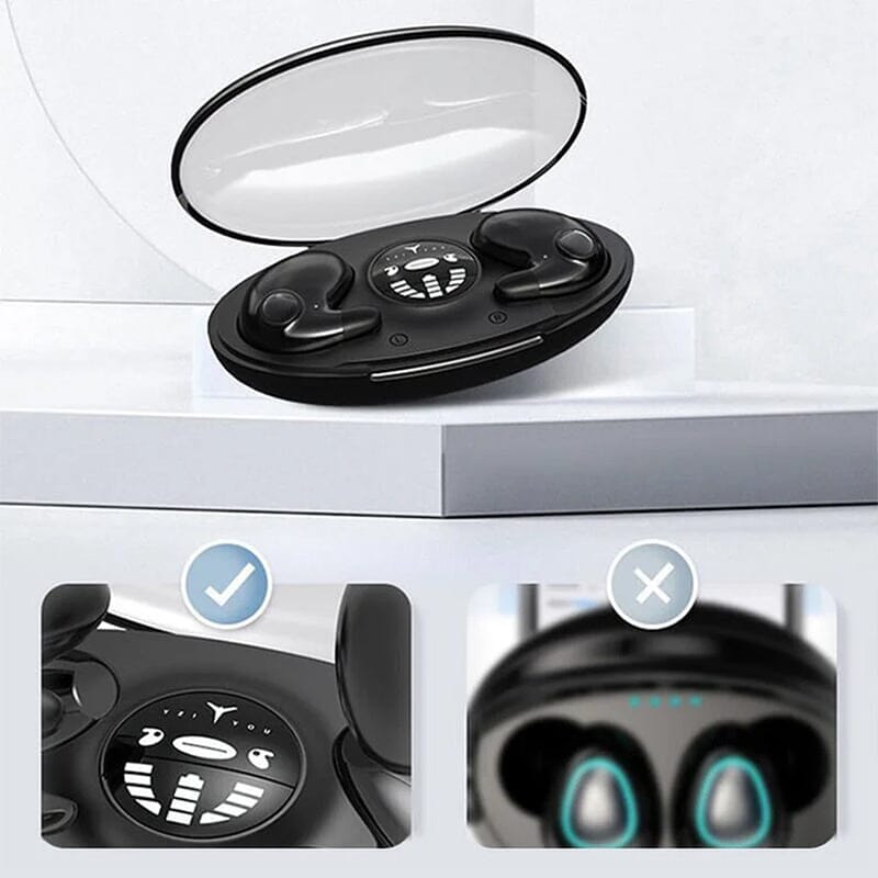 Bluetooth 5.3 Sleep Earbuds Ultra Compact Wireless Music In-Ear Invisible Noise Cancelling Handsfree Night Comfort Running Sports | Sansoti